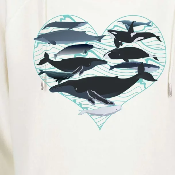 Whale Lover Save The Whales Womens Funnel Neck Pullover Hood