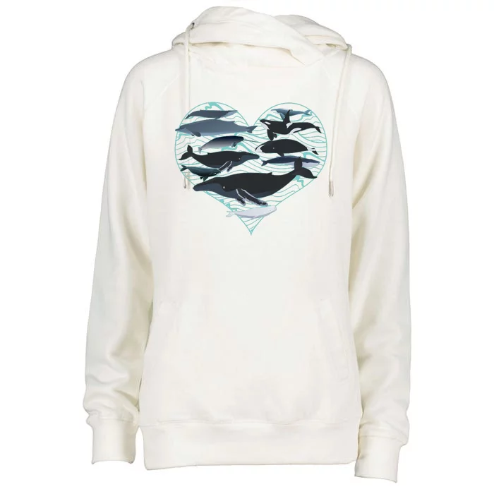 Whale Lover Save The Whales Womens Funnel Neck Pullover Hood