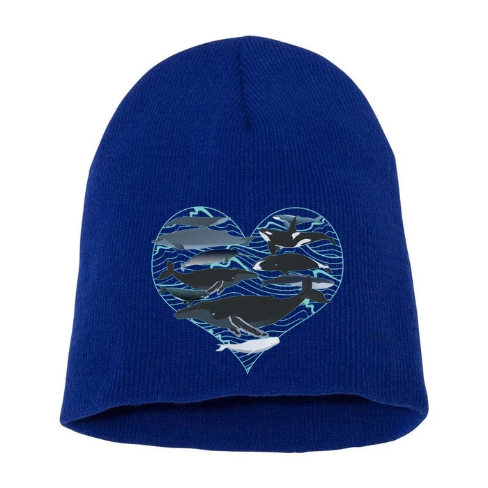 Whale Lover Save The Whales Short Acrylic Beanie