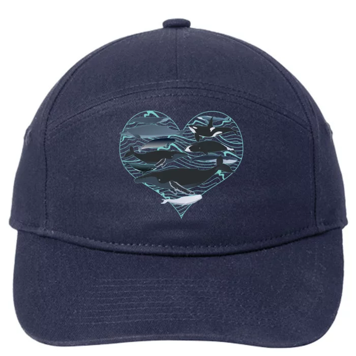 Whale Lover Save The Whales 7-Panel Snapback Hat