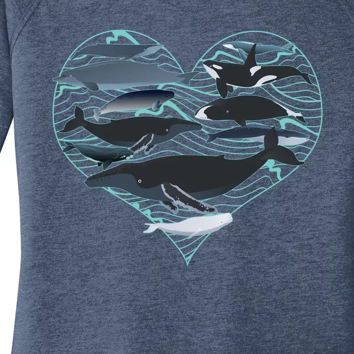 Whale Lover Save The Whales Women's Perfect Tri Tunic Long Sleeve Shirt