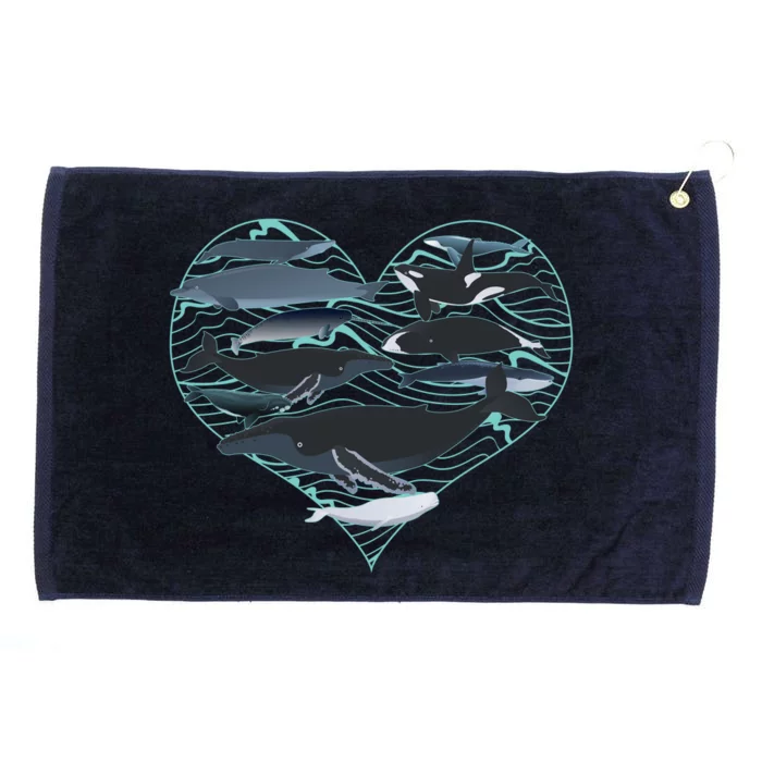 Whale Lover Save The Whales Grommeted Golf Towel