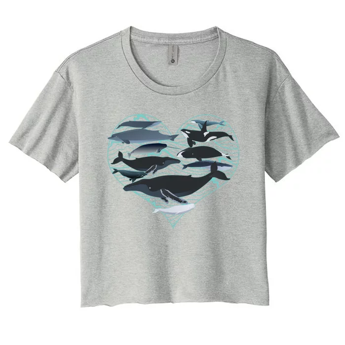 Whale Lover Save The Whales Women's Crop Top Tee