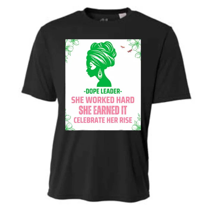 Woman Leader Shee Workeed Hard She Earned It Cooling Performance Crew T-Shirt