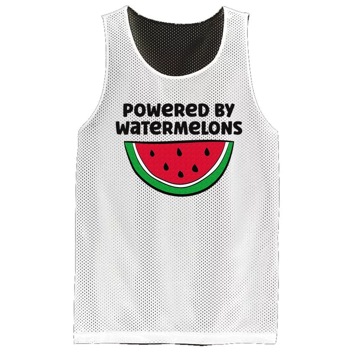 Watermelon Lover Summer Fruit Powered By Watermelons Mesh Reversible Basketball Jersey Tank