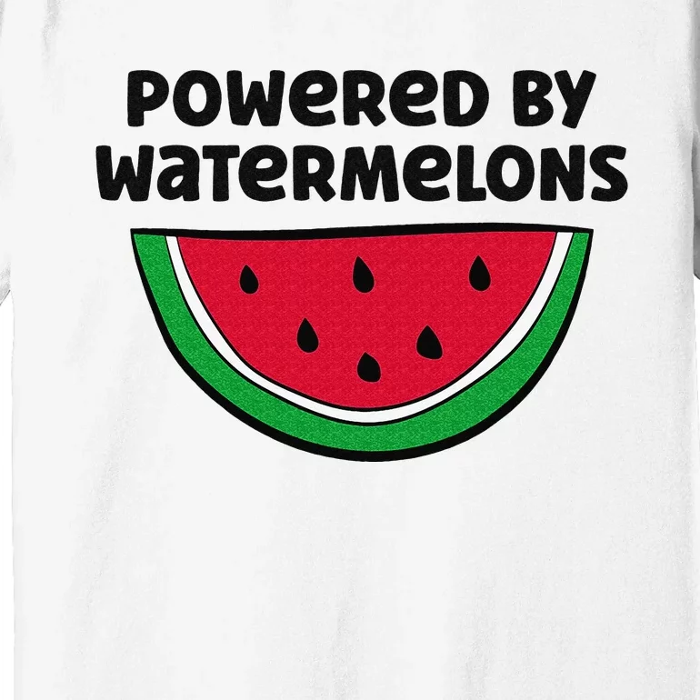 Watermelon Lover Summer Fruit Powered By Watermelons Premium T-Shirt