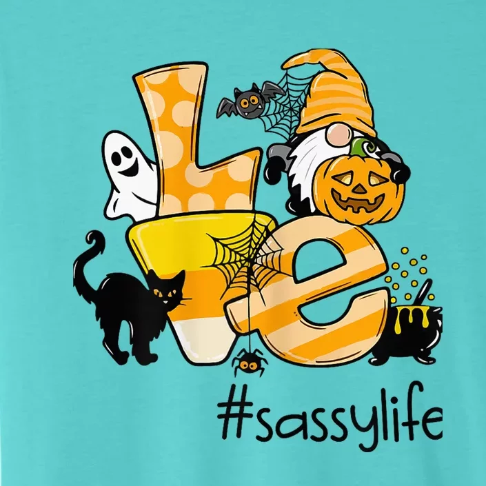 Wo Love Sassy Life Gnome Pumpkin Halloween Costume ChromaSoft Performance T-Shirt