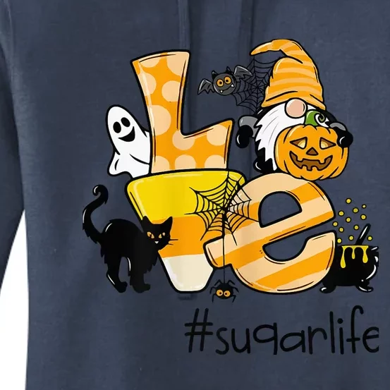 Wo Love Sugar Life Gnome Pumpkin Halloween Costume Women's Pullover Hoodie