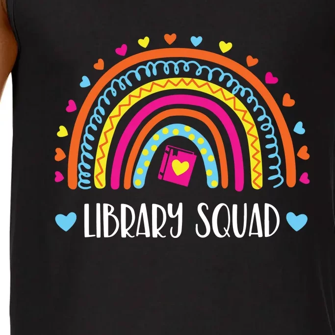 Womens Library Squad Librarian Bookworm Book Lover VNeck Comfort Colors® Tank Top