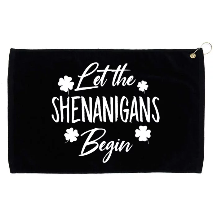 Womens Let The Shenanigans Begin Ing St Patricks Day TShirt Grommeted Golf Towel