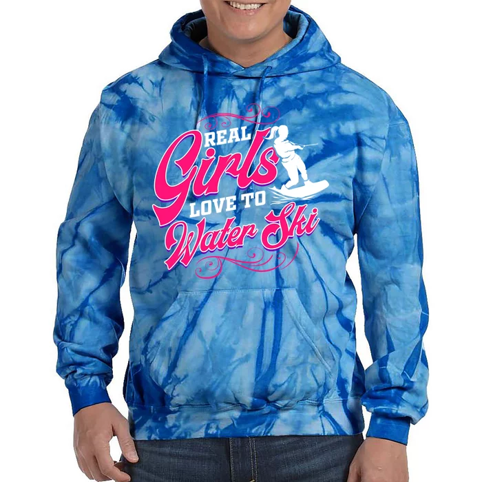 Waterski Love To Water Ski Waterskiing Gift Tie Dye Hoodie