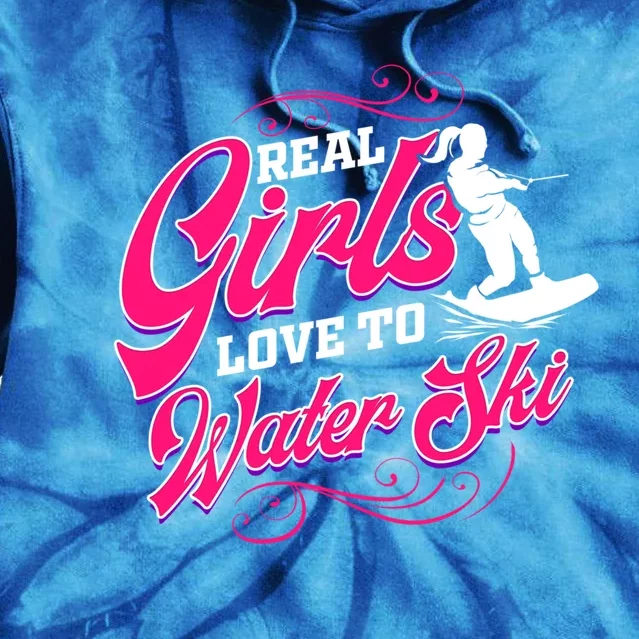 Waterski Love To Water Ski Waterskiing Gift Tie Dye Hoodie