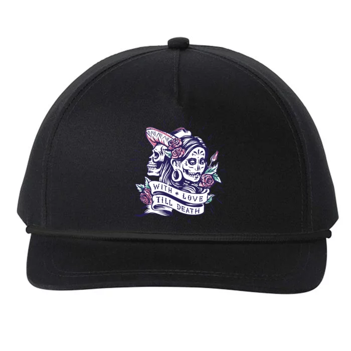 With Love Till Death Day Of The Dead Snapback Five-Panel Rope Hat