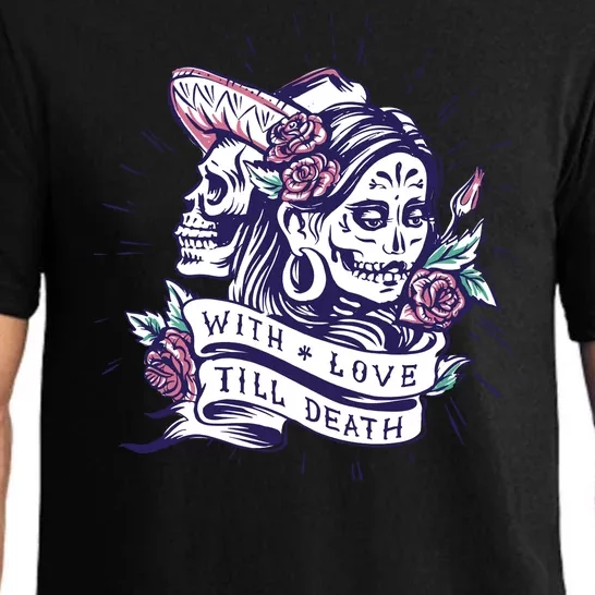 With Love Till Death Day Of The Dead Pajama Set