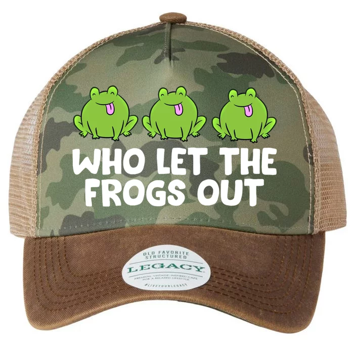 Who Let The Frogs Out Cute Frog Squad Frog Lovers Gift Legacy Tie Dye Trucker Hat