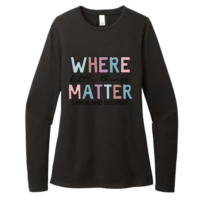 Where Little Things Matter Labor And Delivery Great Gift Womens CVC Long Sleeve Shirt