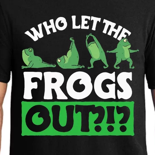 Who Let The Frogs Out Pajama Set