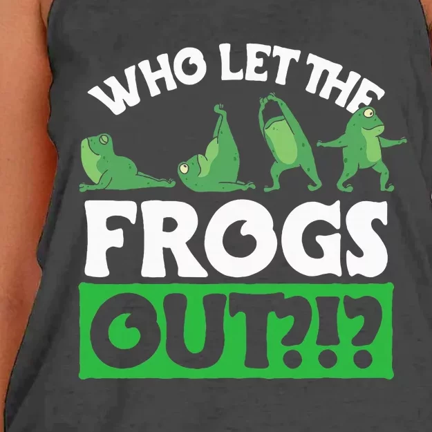 Who Let The Frogs Out Women's Knotted Racerback Tank