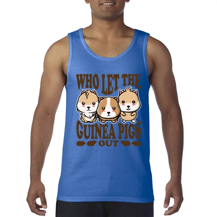 Who Let The Guinea Pig Out Guinea Pig Animal Gift Tank Top