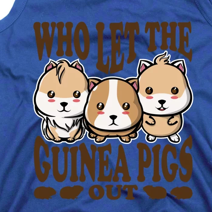 Who Let The Guinea Pig Out Guinea Pig Animal Gift Tank Top