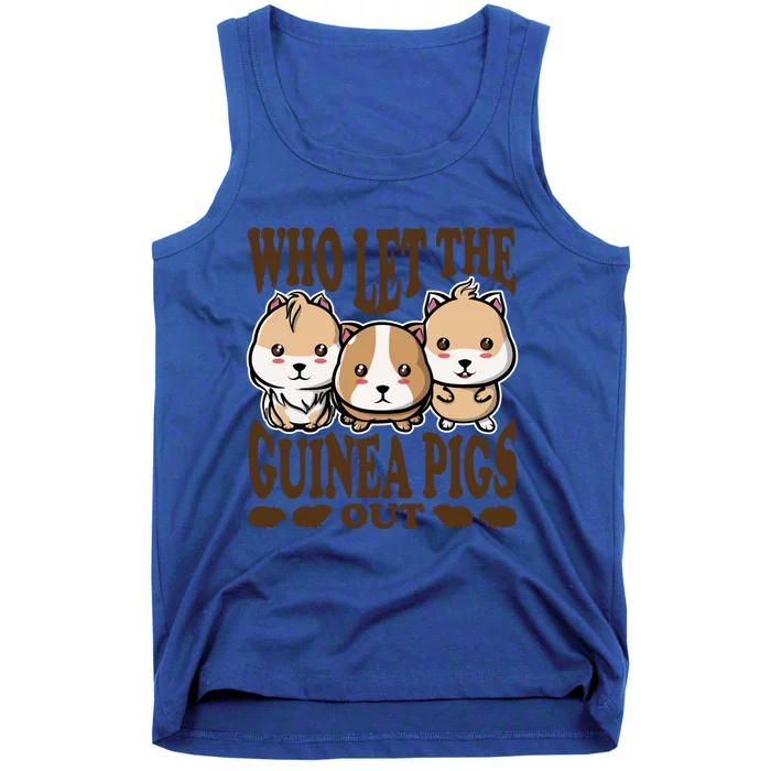 Who Let The Guinea Pig Out Guinea Pig Animal Gift Tank Top