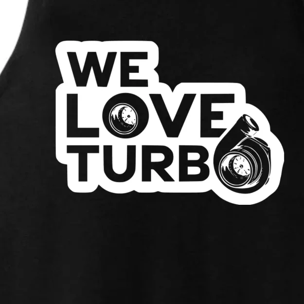 We Love Turbo Car Lover Ladies Tri-Blend Wicking Tank