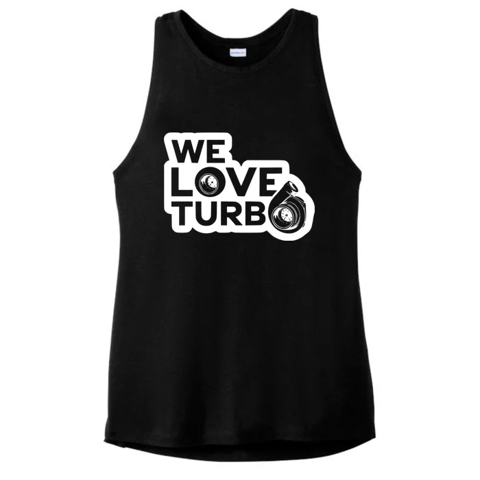 We Love Turbo Car Lover Ladies Tri-Blend Wicking Tank