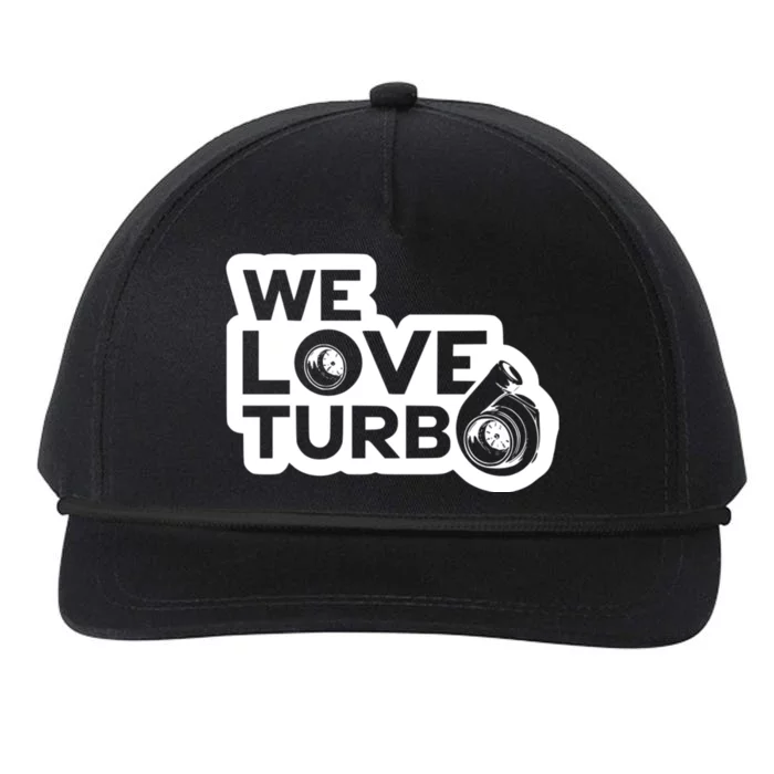 We Love Turbo Car Lover Snapback Five-Panel Rope Hat