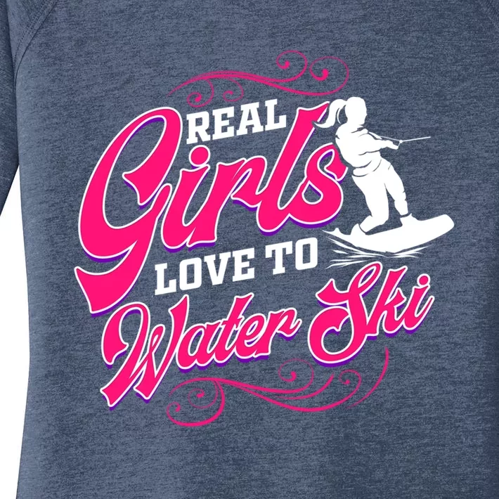 Waterski Love To Water Ski Waterskiing Meaningful Gift Women's Perfect Tri Tunic Long Sleeve Shirt