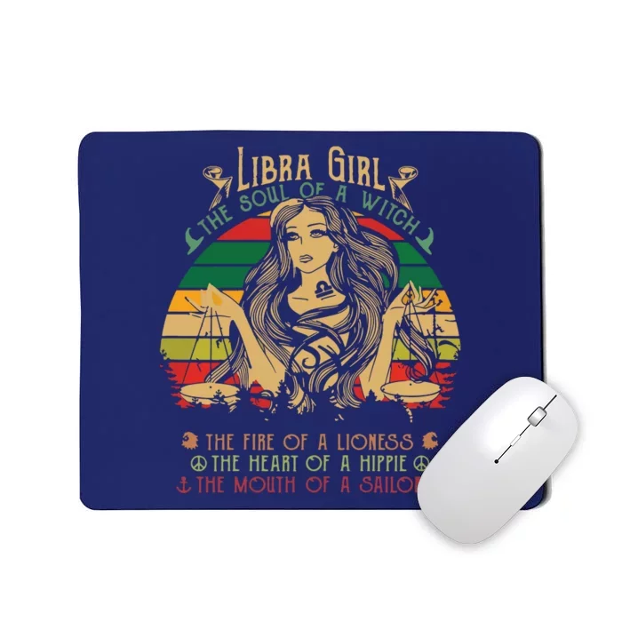 Womens Libra The Soul Of A Witch Fire Of A Lioness Mousepad