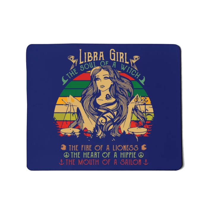 Womens Libra The Soul Of A Witch Fire Of A Lioness Mousepad