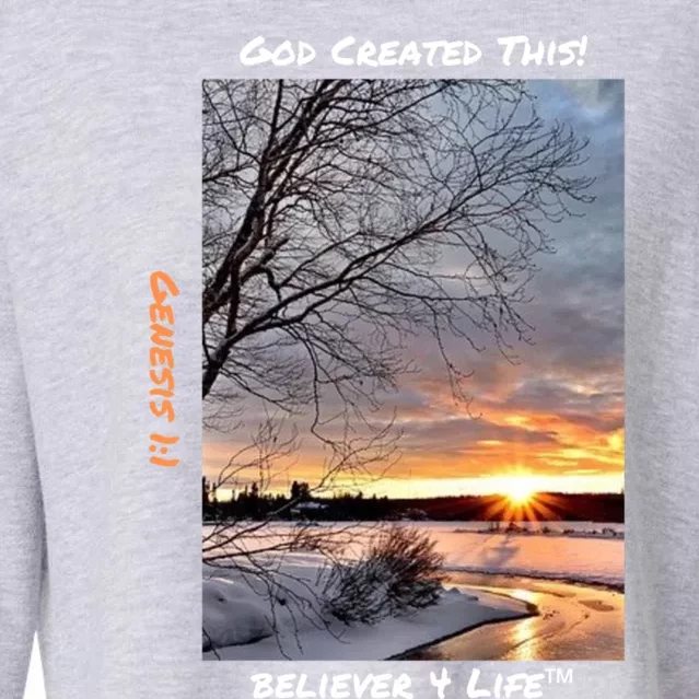 Winter Landscape Tgift Cool Gift Cropped Pullover Crew