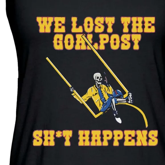 We Lost The Goalpost Shit Happens Ladies Essential Flowy Tank