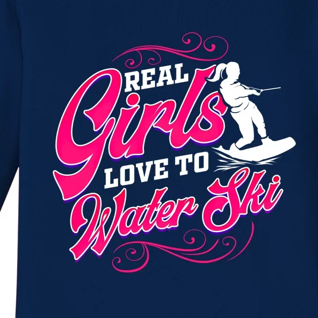 Waterski Love To Water Ski Waterskiing Gift Baby Long Sleeve Bodysuit