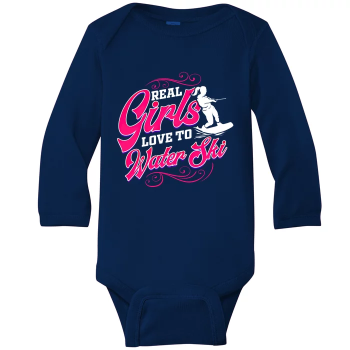 Waterski Love To Water Ski Waterskiing Gift Baby Long Sleeve Bodysuit