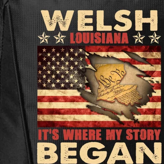 Welsh Louisiana Usa Flag 4th Of July Great Gift City Backpack