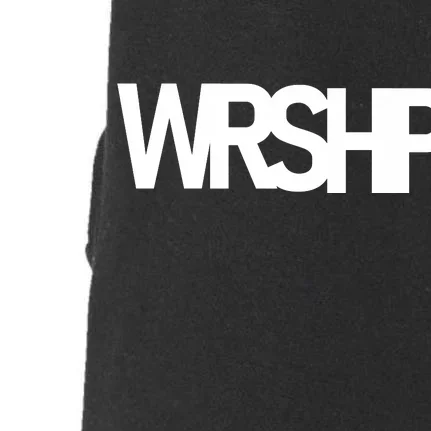 WRSHP Logo Worship Christian Doggie 3-End Fleece Hoodie