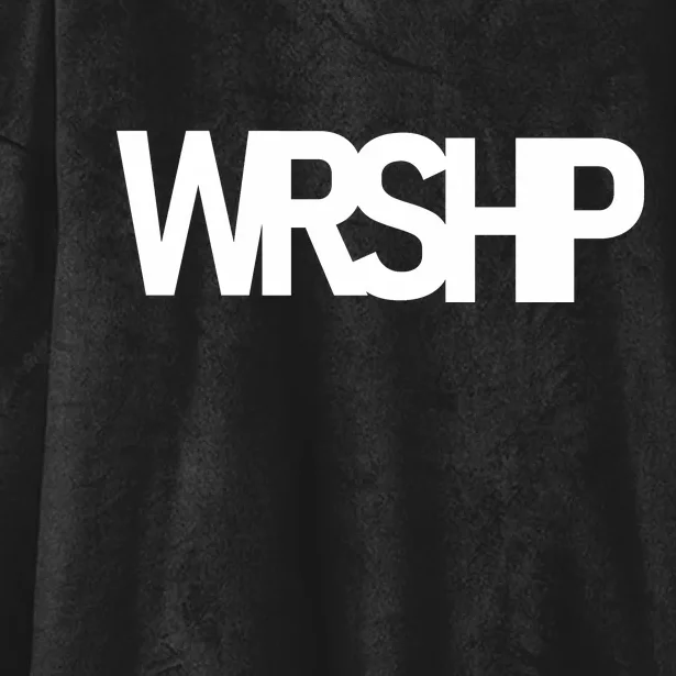 WRSHP Logo Worship Christian Hooded Wearable Blanket