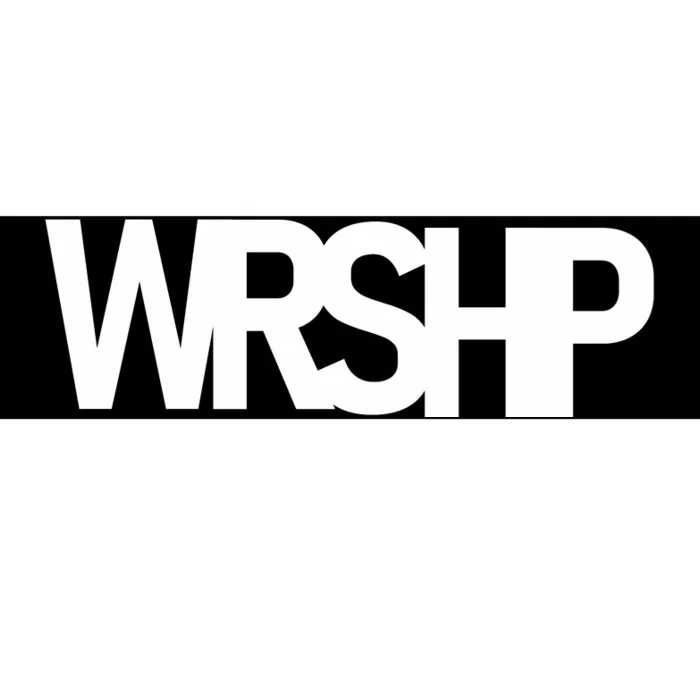 WRSHP Logo Worship Christian Bumper Sticker