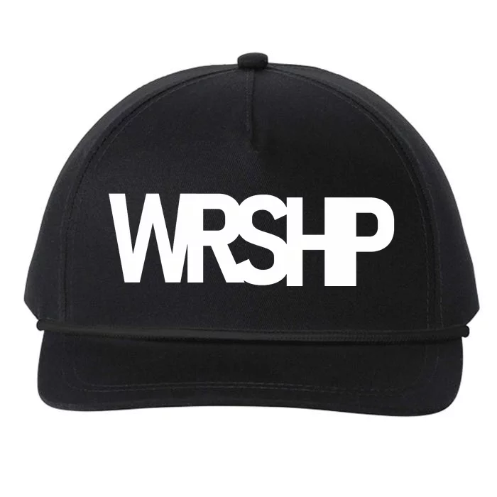 WRSHP Logo Worship Christian Snapback Five-Panel Rope Hat