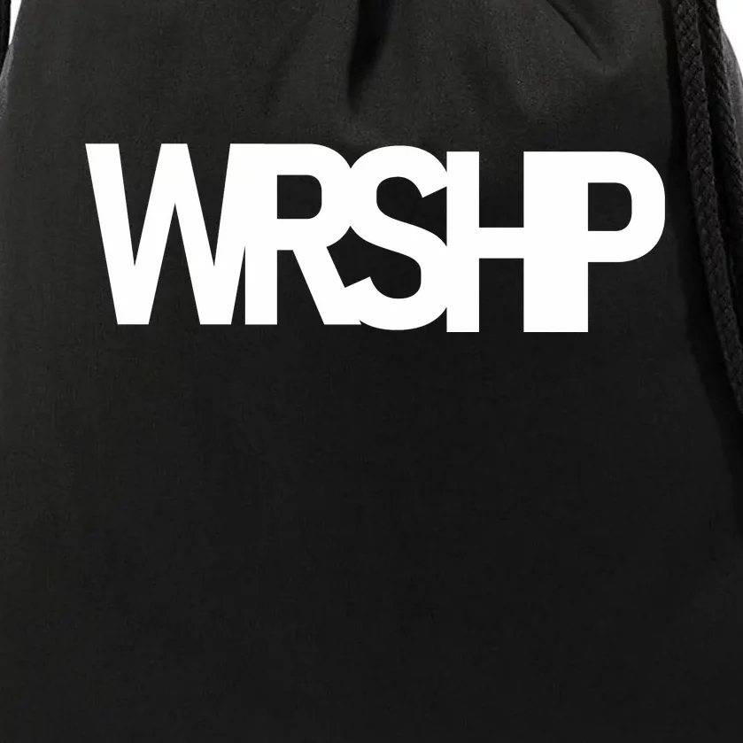 WRSHP Logo Worship Christian Drawstring Bag