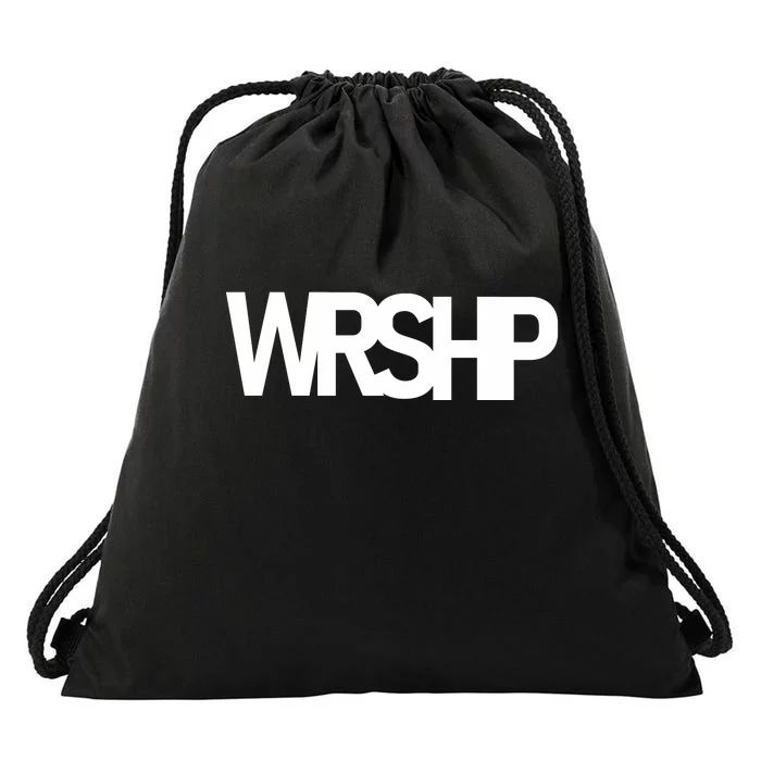 WRSHP Logo Worship Christian Drawstring Bag