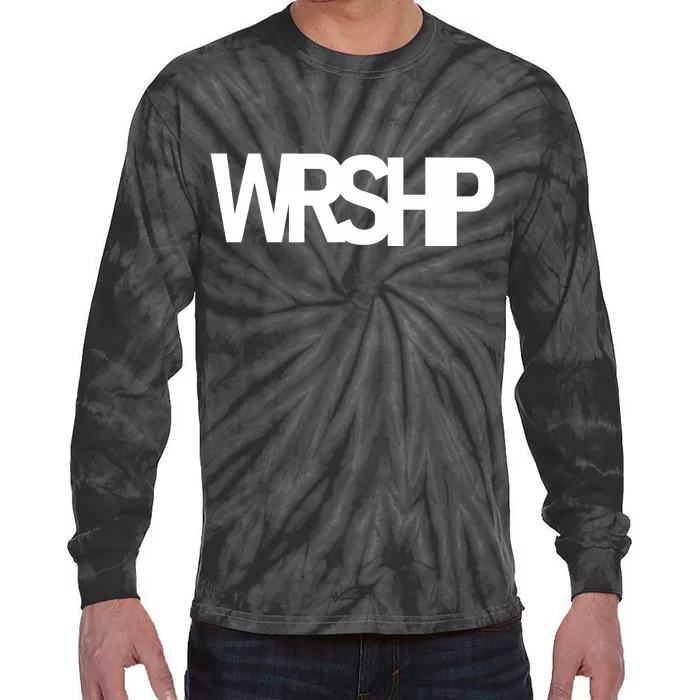 WRSHP Logo Worship Christian Tie-Dye Long Sleeve Shirt