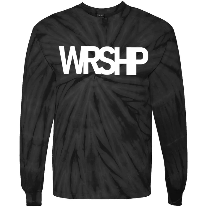 WRSHP Logo Worship Christian Tie-Dye Long Sleeve Shirt