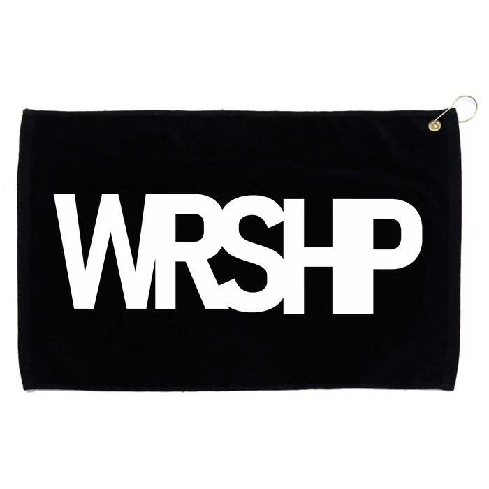 WRSHP Logo Worship Christian Grommeted Golf Towel