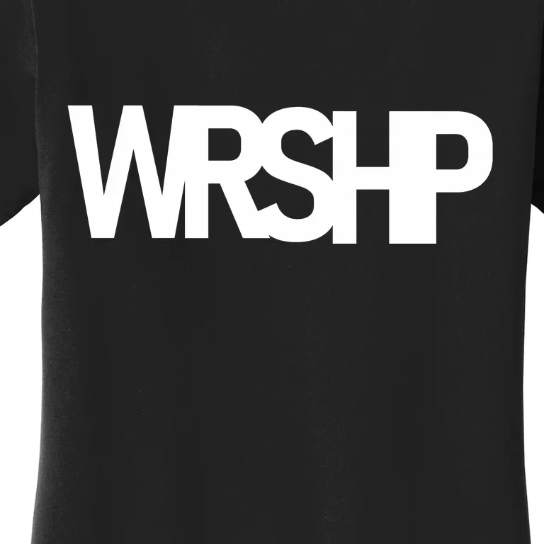 WRSHP Logo Worship Christian Women's T-Shirt