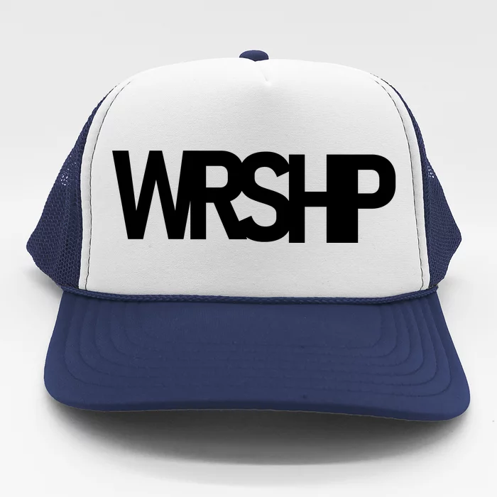 WRSHP Logo Worship Christian Trucker Hat