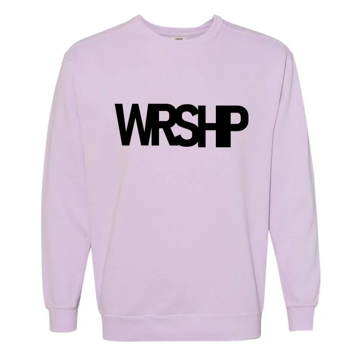 WRSHP Logo Worship Christian Garment-Dyed Sweatshirt