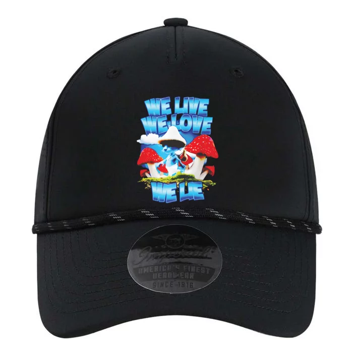 We Live We Love We Lie Smurf Cat Performance The Dyno Cap