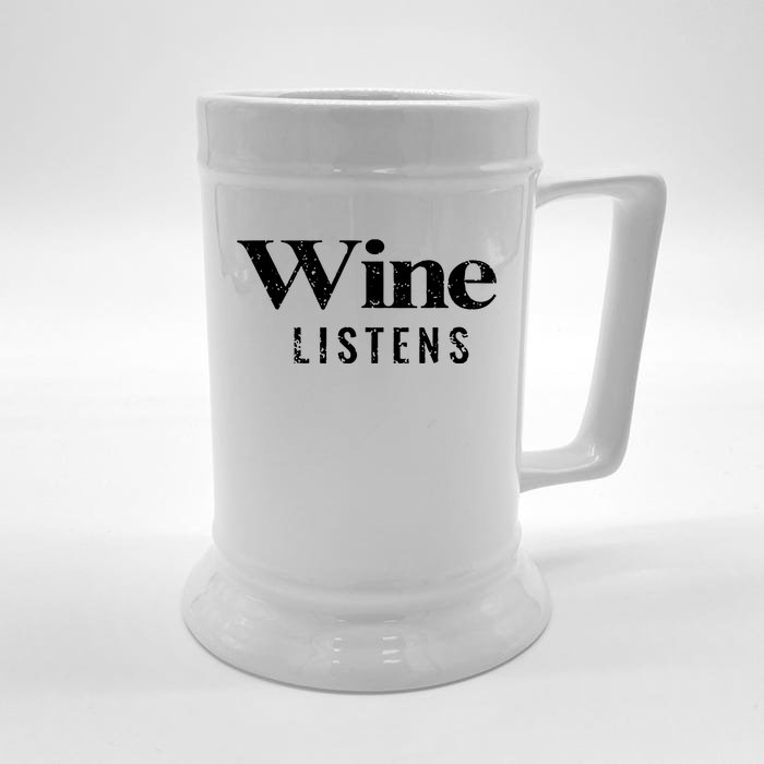 Wine Listens Front & Back Beer Stein